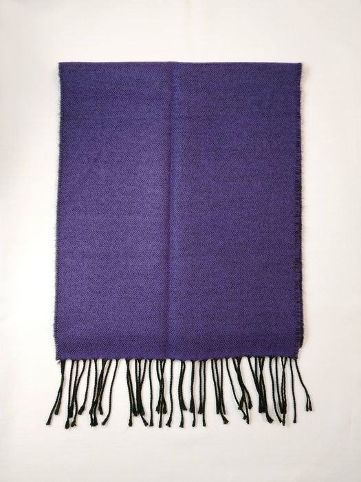Cachecol lã roxo e preto