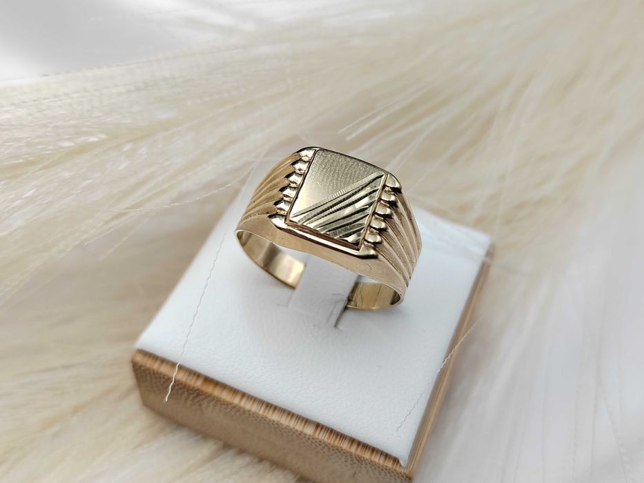 NOWY Złoty Sygnet r24 / Złoto 585