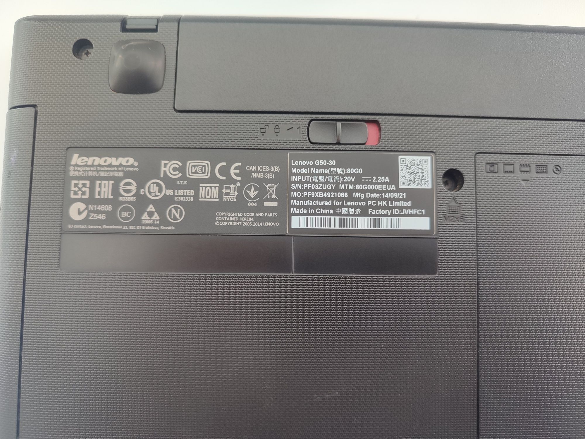 Ноутбук Lenovo G50-30 Intel Celeron N2840 / 8Gb Ram / 240 SSD / WebCam