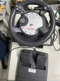Volante e pedal para PlayStation, antigo mas sem uso