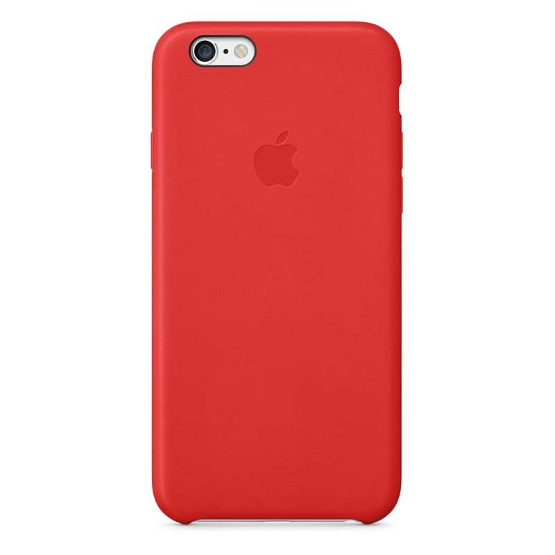 Leather Case iPhone 6 Plus Bright Red