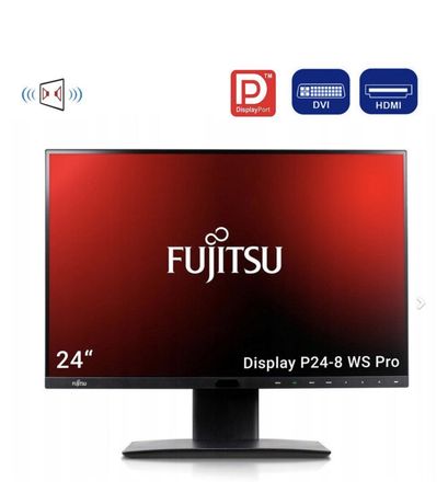 Монитор Fujitsu P24-8 WS Pro / 24" (1920x1200) IPS / DVI, HDMI, Displa