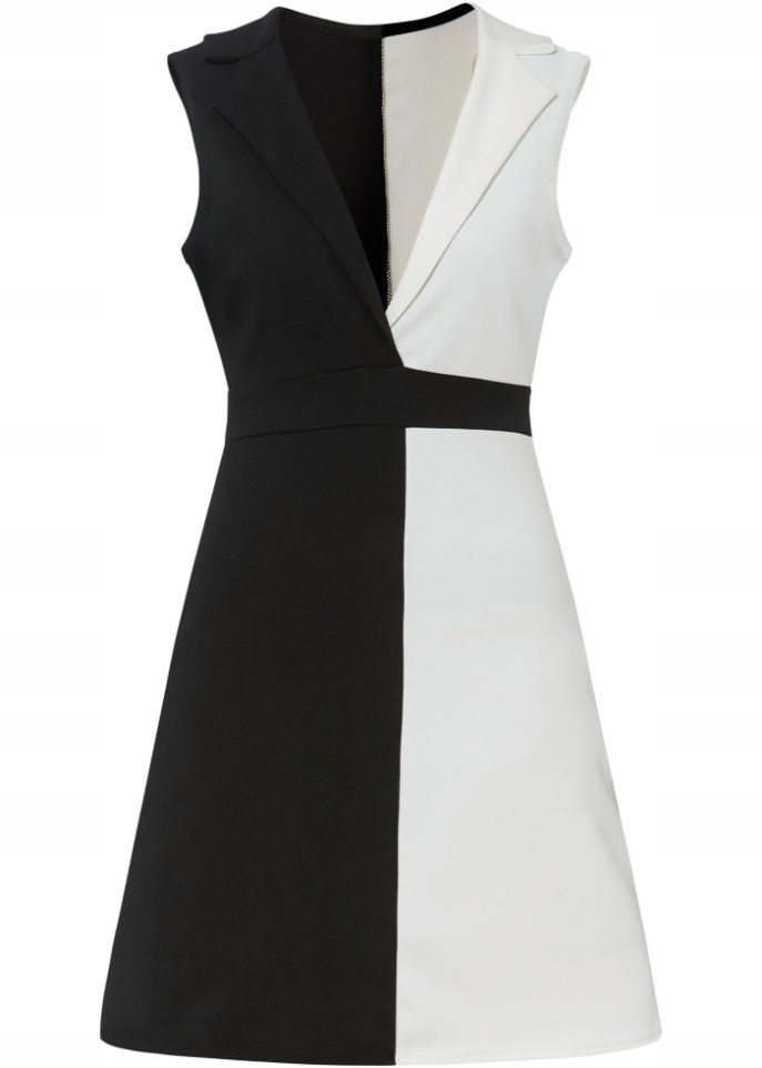 B.P.C sukienka efektowna czarno-biała 36/38.