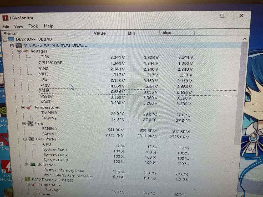 Phenom II x4 965be(3.8) + msi 770c45 + Башта Cooler Master