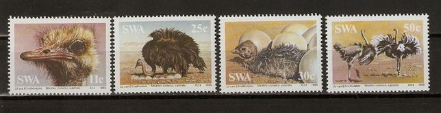 Sprzedam czyste znaczki o tematyce ptaki Afryka Płd-Zach. 1985 stan**