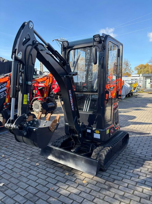 Nowa minikoparka Kingway S15K z kabiną + 3 łyżki gratis 1500kg 3 cyl.