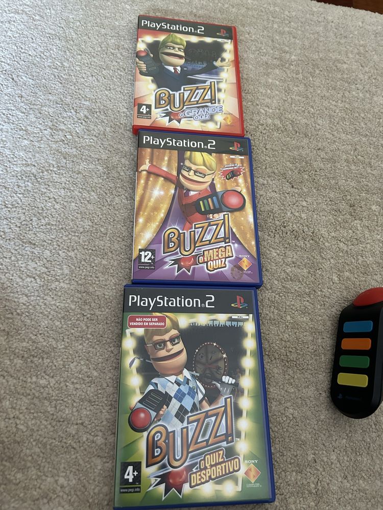 3 jogos buzz + campainhas PS2