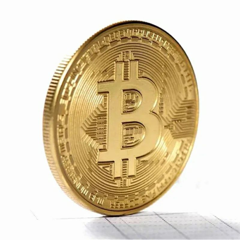 Bitcoin Dourada Réplica Moeda