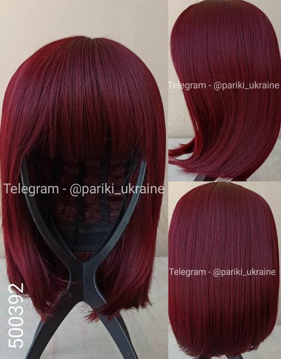 Довга кольорова перука, нова, коротка, червона, фіолетова, пряма,парик