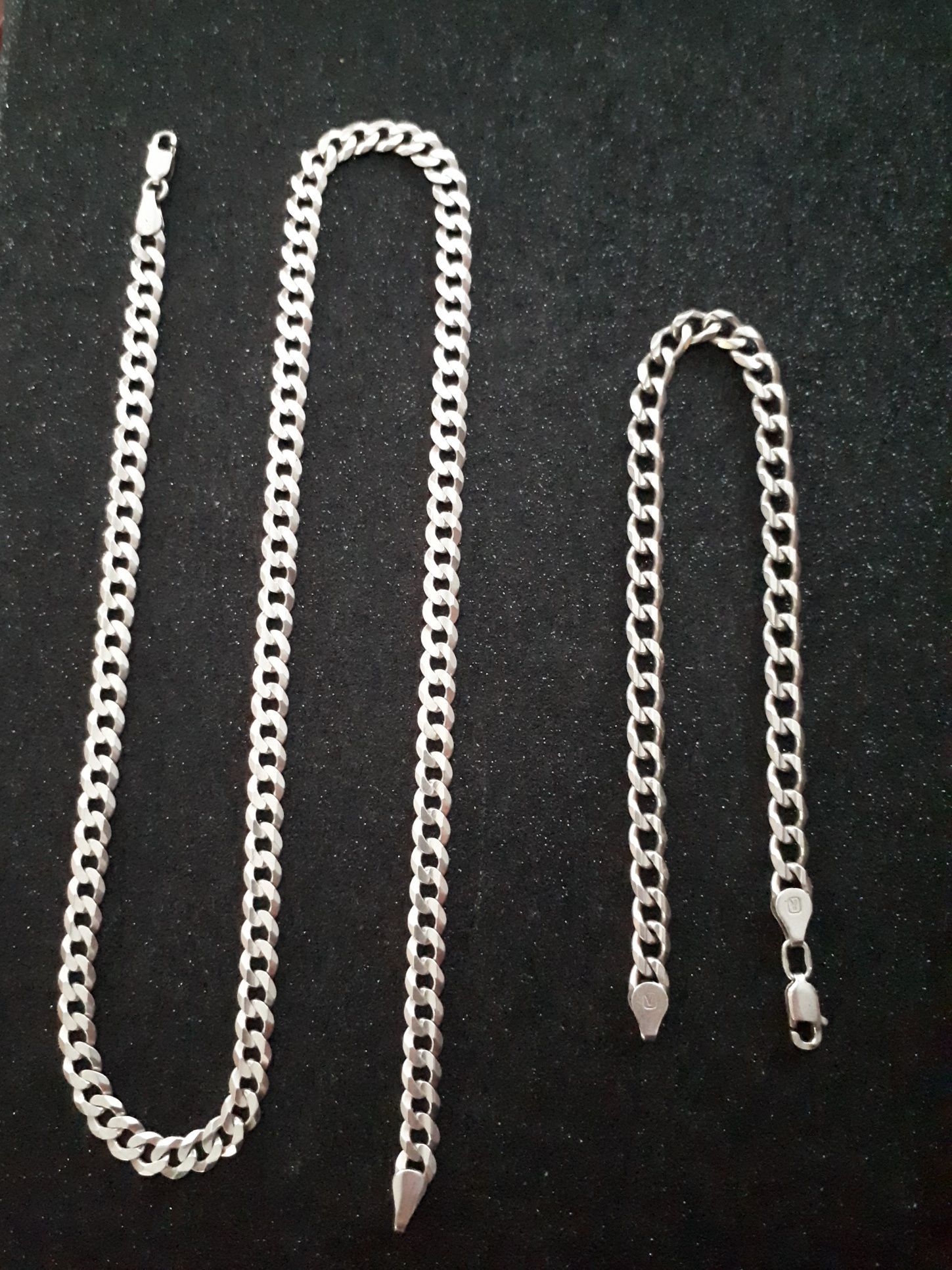 Срібло ланцюжок і браслет
