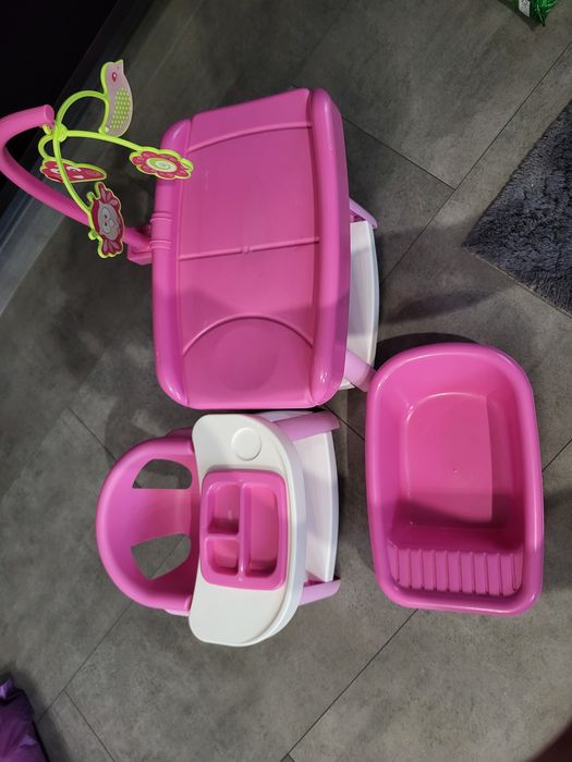 Zestaw dla lalek do kąpania wanienka krzesełko