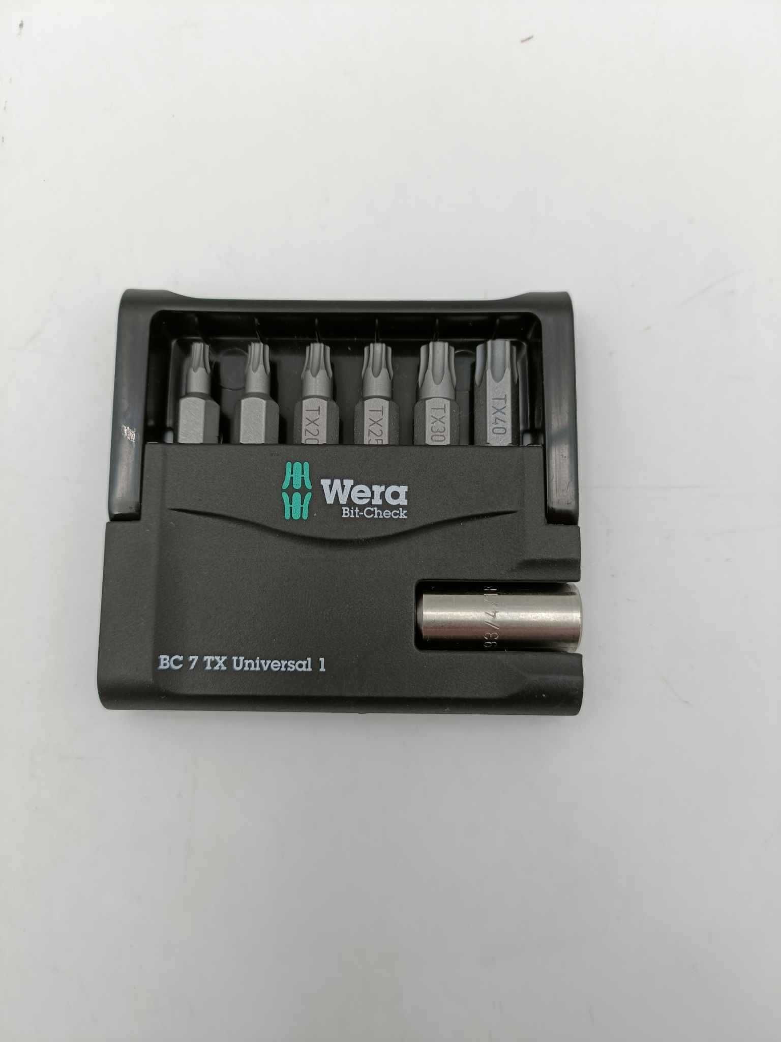 Zestaw 7 szt. końcówek Torx 1/4" z adapterem do wkrętarki WERA