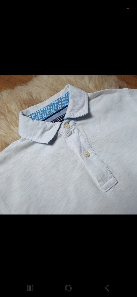 Biała koszulka polo Tommy Hilfiger 36