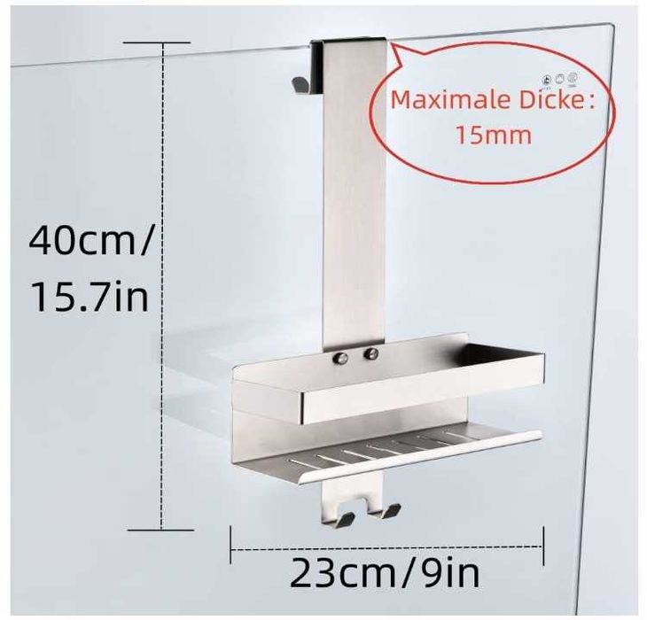 Półka prysznicowa do zawieszenia stal nierdzewna KigKog