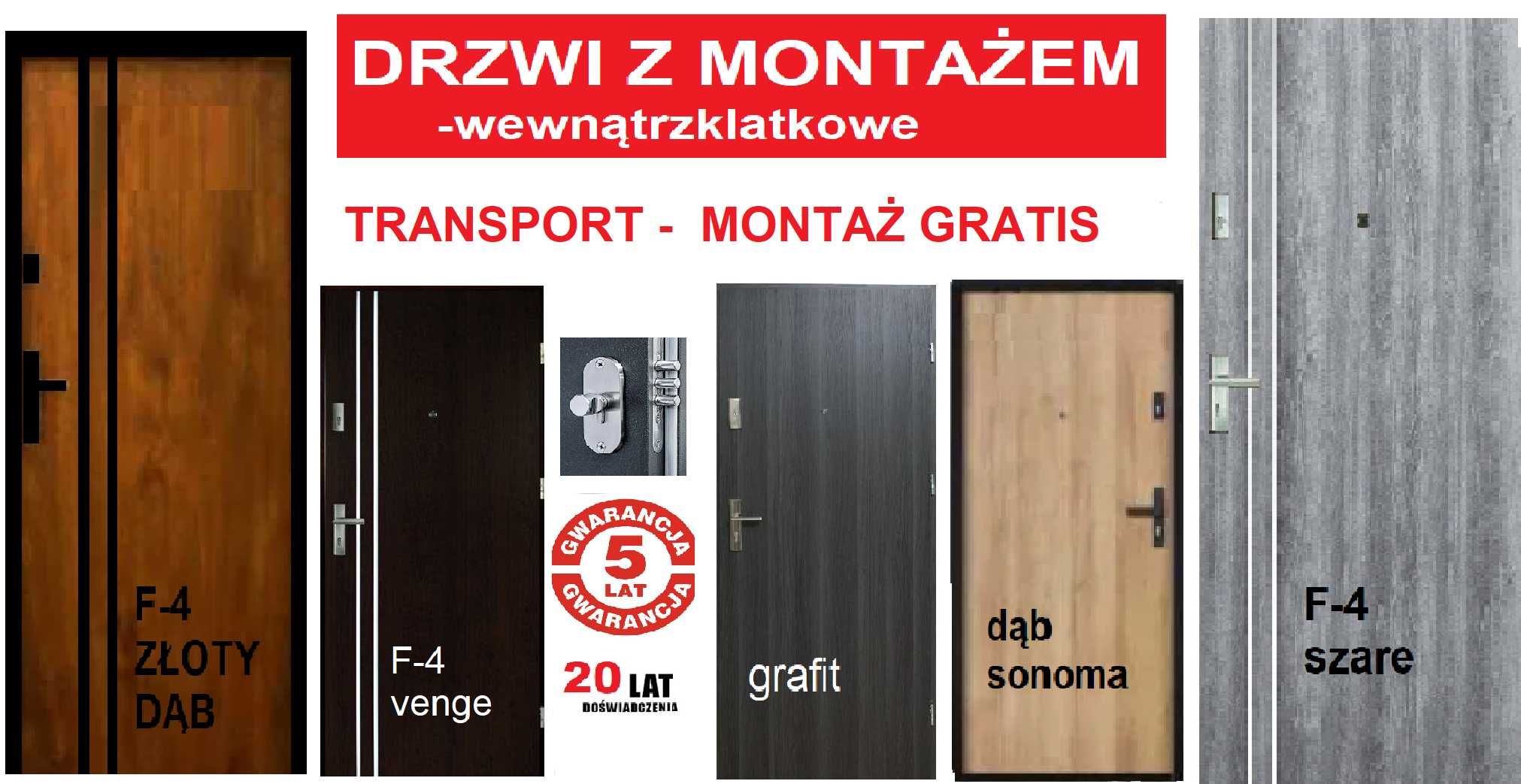 Drzwi WEJŚCIOWE-zewnętrzne do mieszkania w bloku z MONTAŻEM-akustyczne