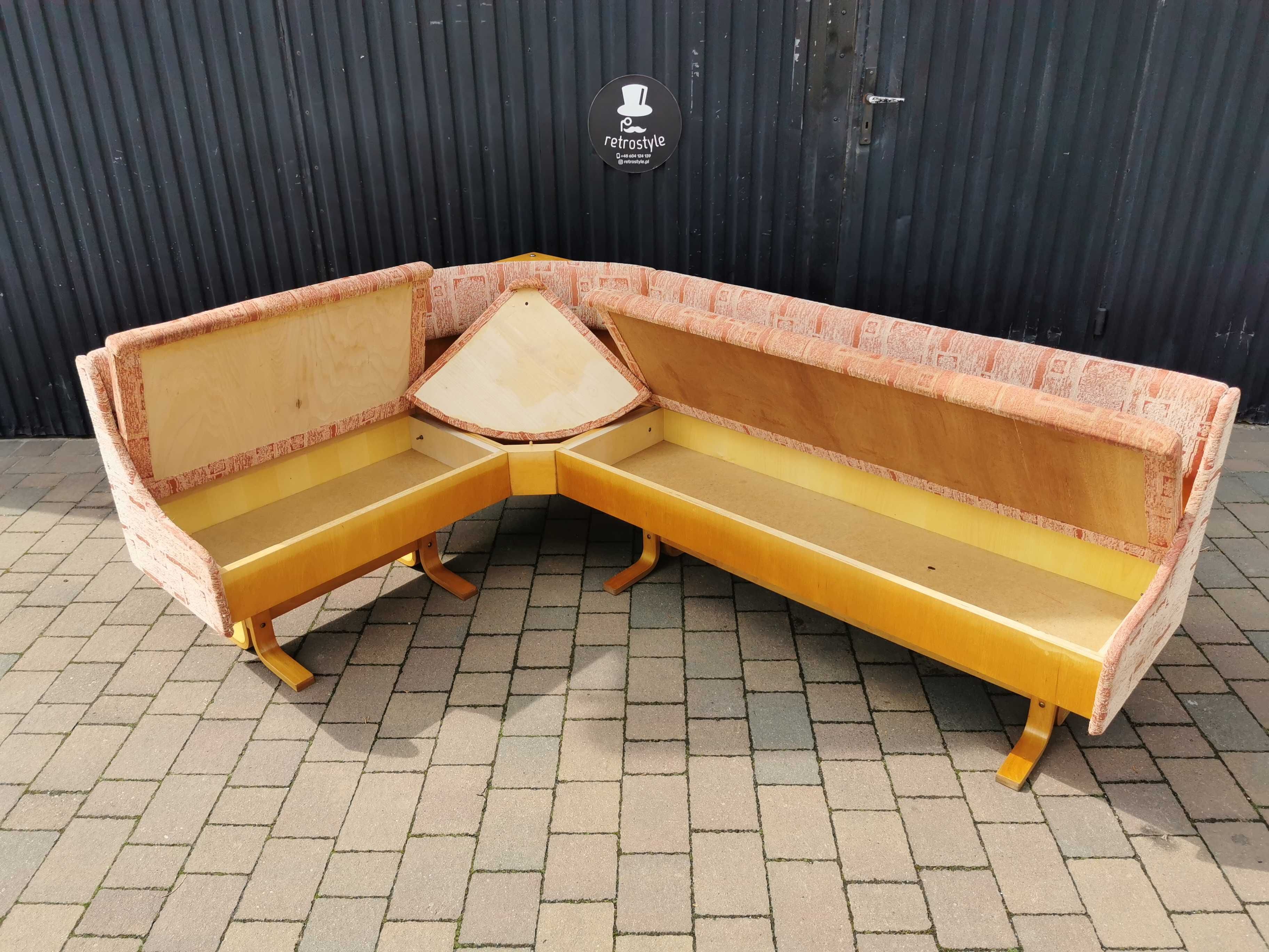 Komplet kuchenny, narożnik proj. L. Volák, Czechosłowacja '70- UNIKAT