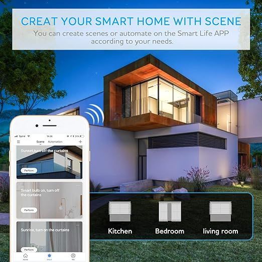 Etersky inteligentny przełącznik zasłon rolet Alexa Google Home Cs01