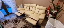 Kanapa sofa z funkcją relax, eko skóra, do renowacji