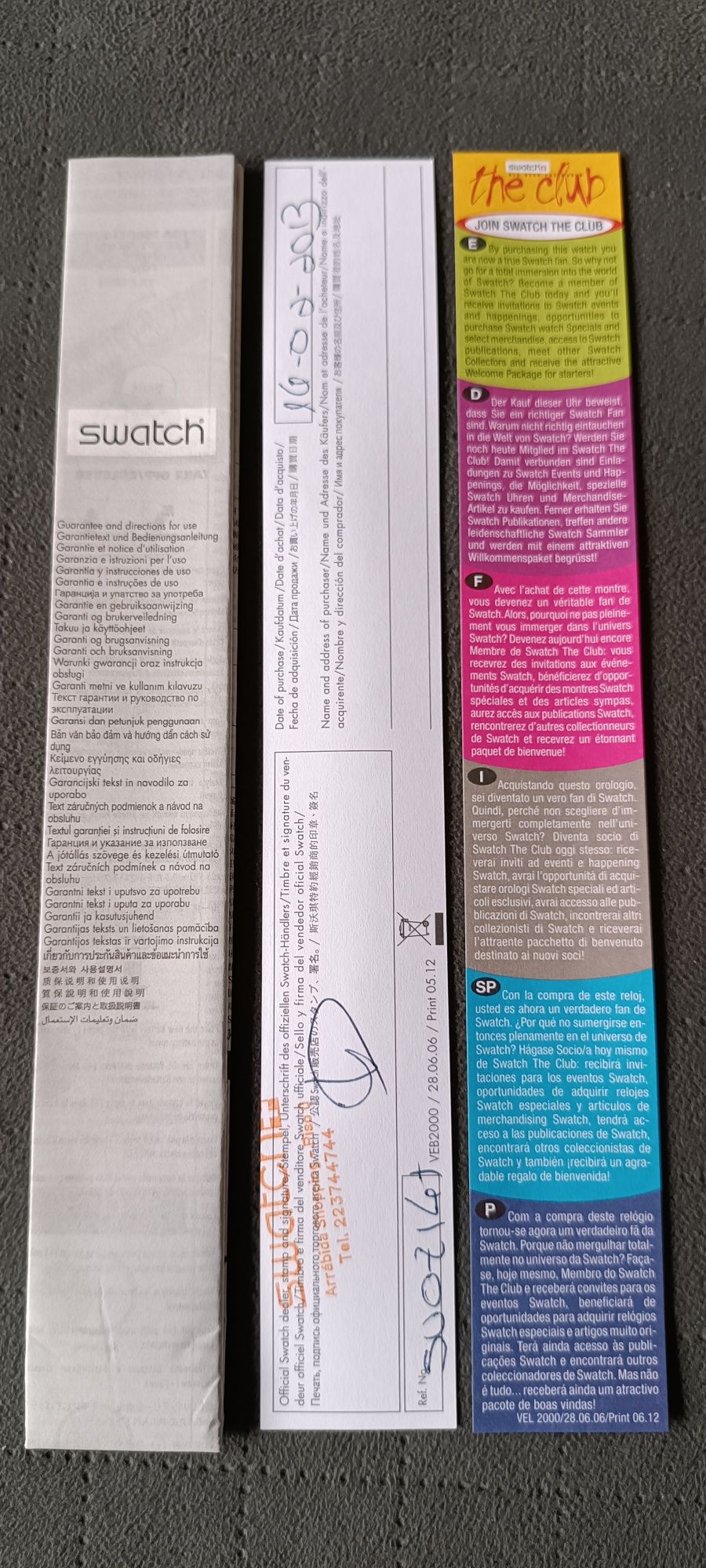 Relógio Swatch a funcionar perfeitamente