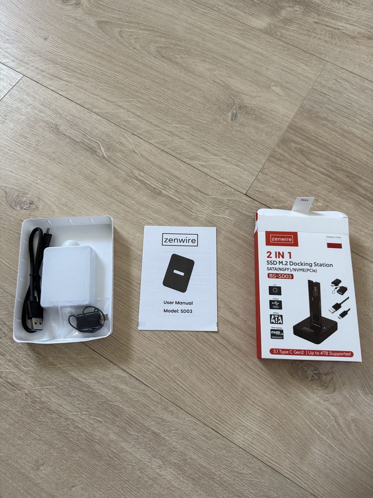 Zenwire Adapter Czyt. Dysków SSD M.2 2w1 SATA NGFF NVME PCIe M2 USB-C