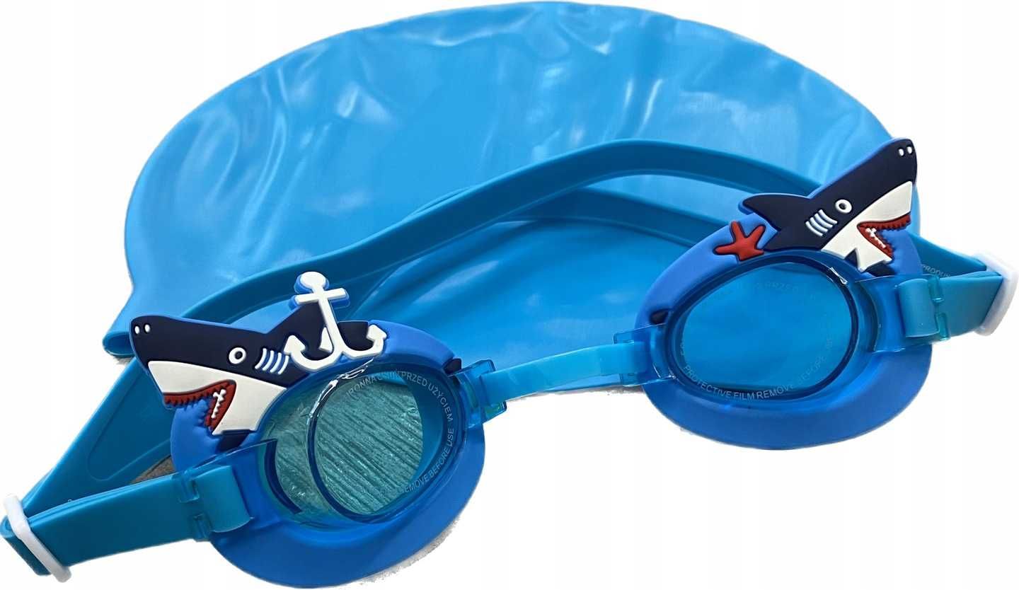 Zestaw okulary + czepek do pływania
