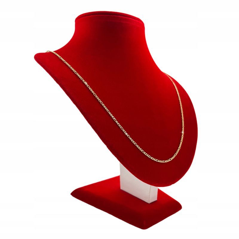 Złoty Łańcuszek Męski Figaro 50cm/1,5mm Cieńki Delikatny Srebrny Pozła