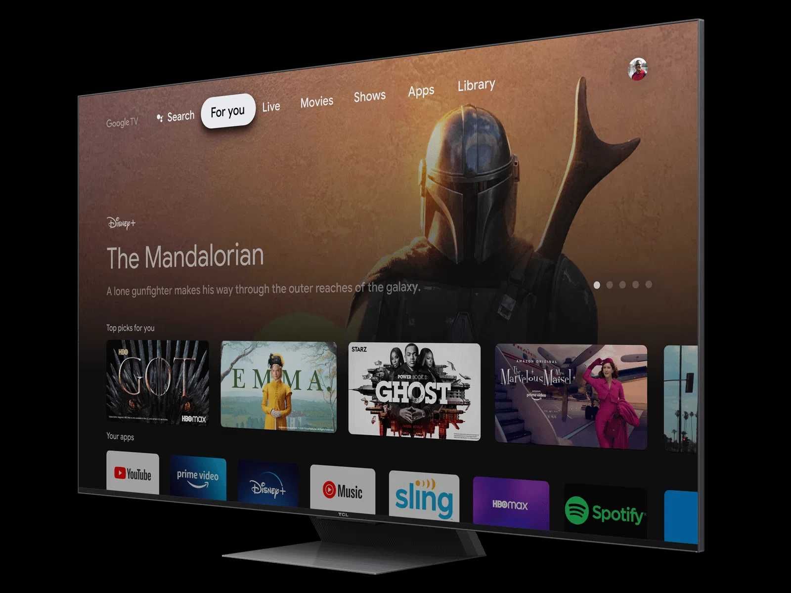 Телевізор TCL 65C845 65 дюймів, 4К QLED, Mini LED, 144Hz, Google TV