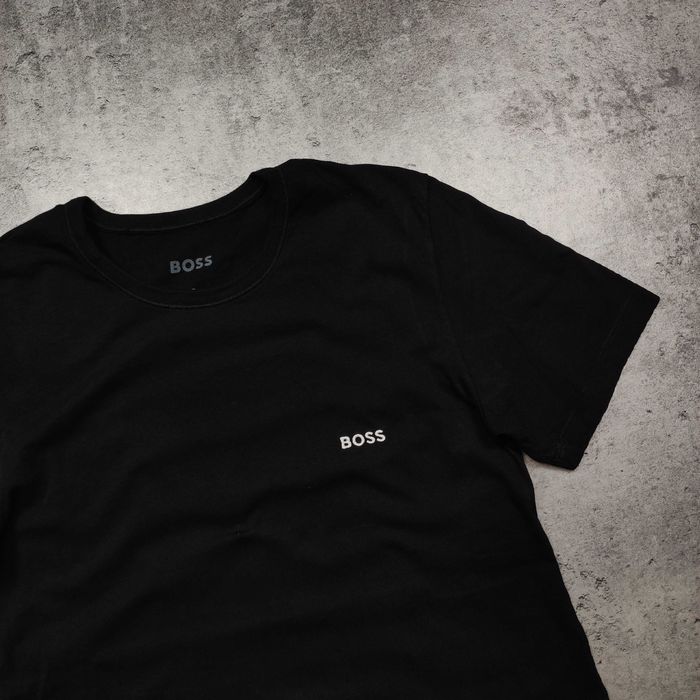 MĘSKA Koszulka Bawełna Elegancka Haft Logo PREMIUM Hugo Boss Klasyk