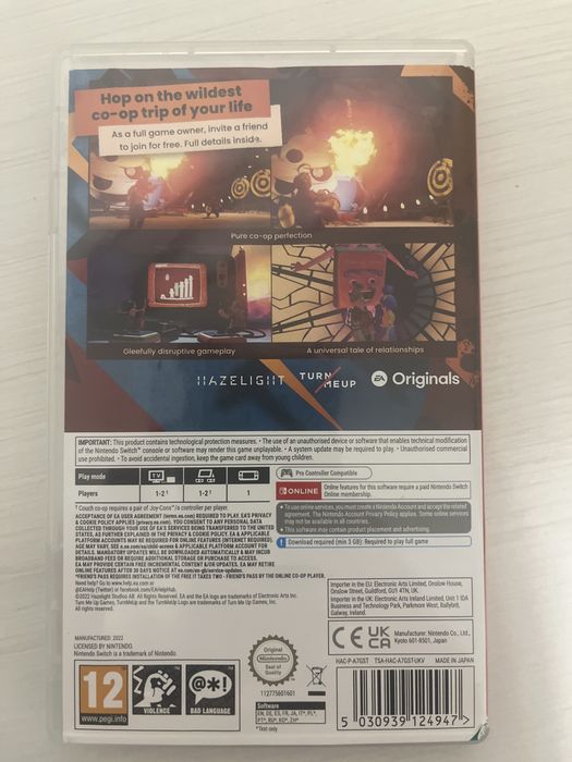 Картридж для nintendo switch, ігра: it takes two