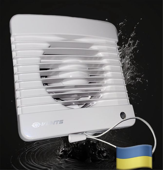 Вентилятор для ванної кімнати з таймером та вимикачем ВЕНТС 100 MBT