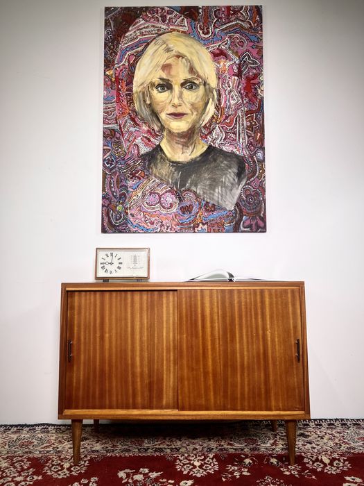 Komoda PRL patyczak Wyszkowskie FM lata 70. mat vintage renowacja