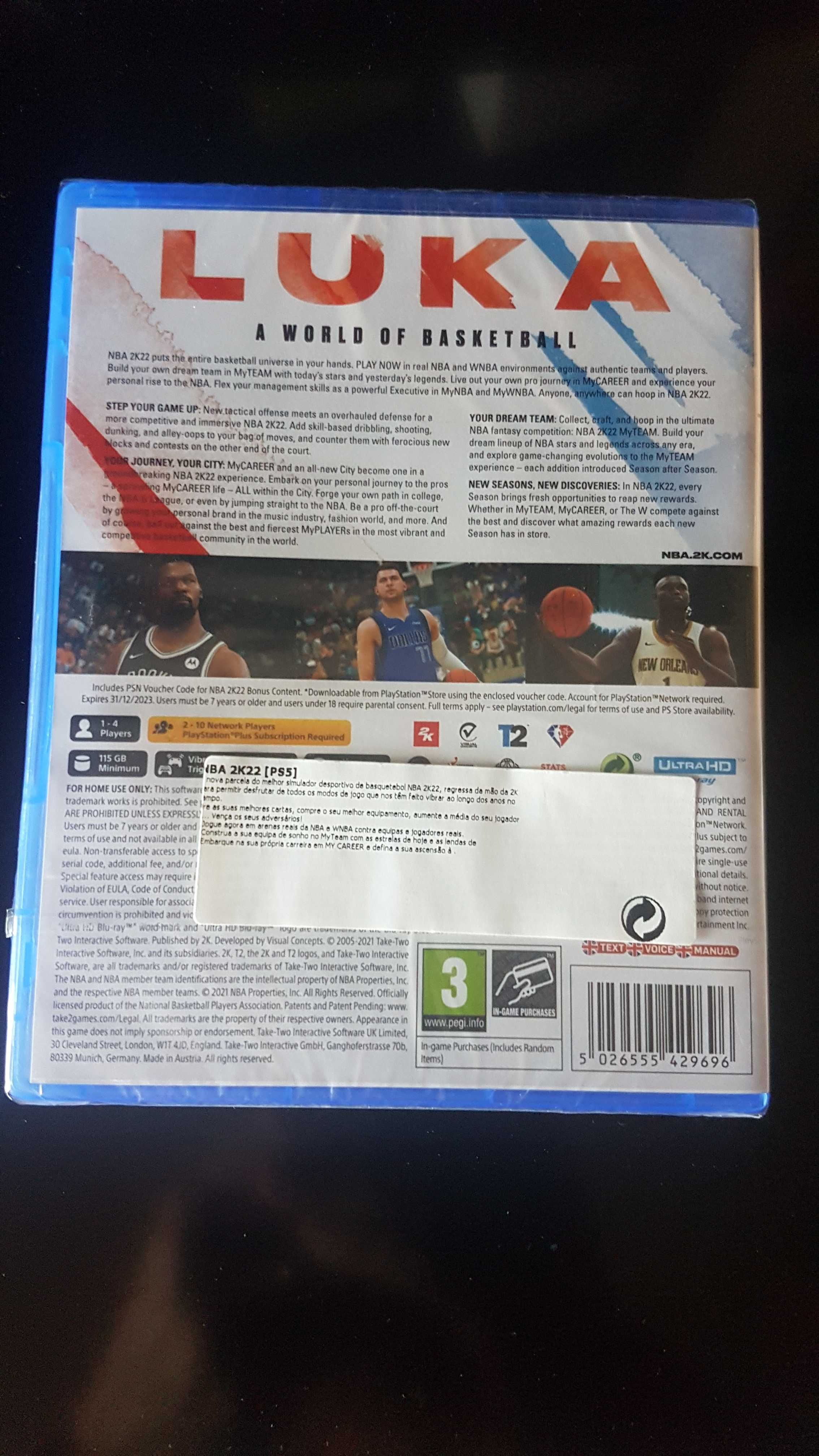 Jogo NBA 2K22 PS5