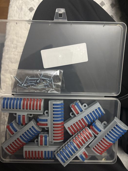 Conjunto de 7 blocos terminais de trilho DIN