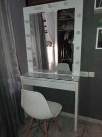 Визажный стол / зеркало с подсветкой/ косметический/ туалетный столик