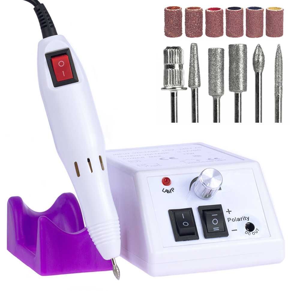 FREZARKA DO PAZNOKCI do manicure pedicure kosmetyczna 12W + frezy