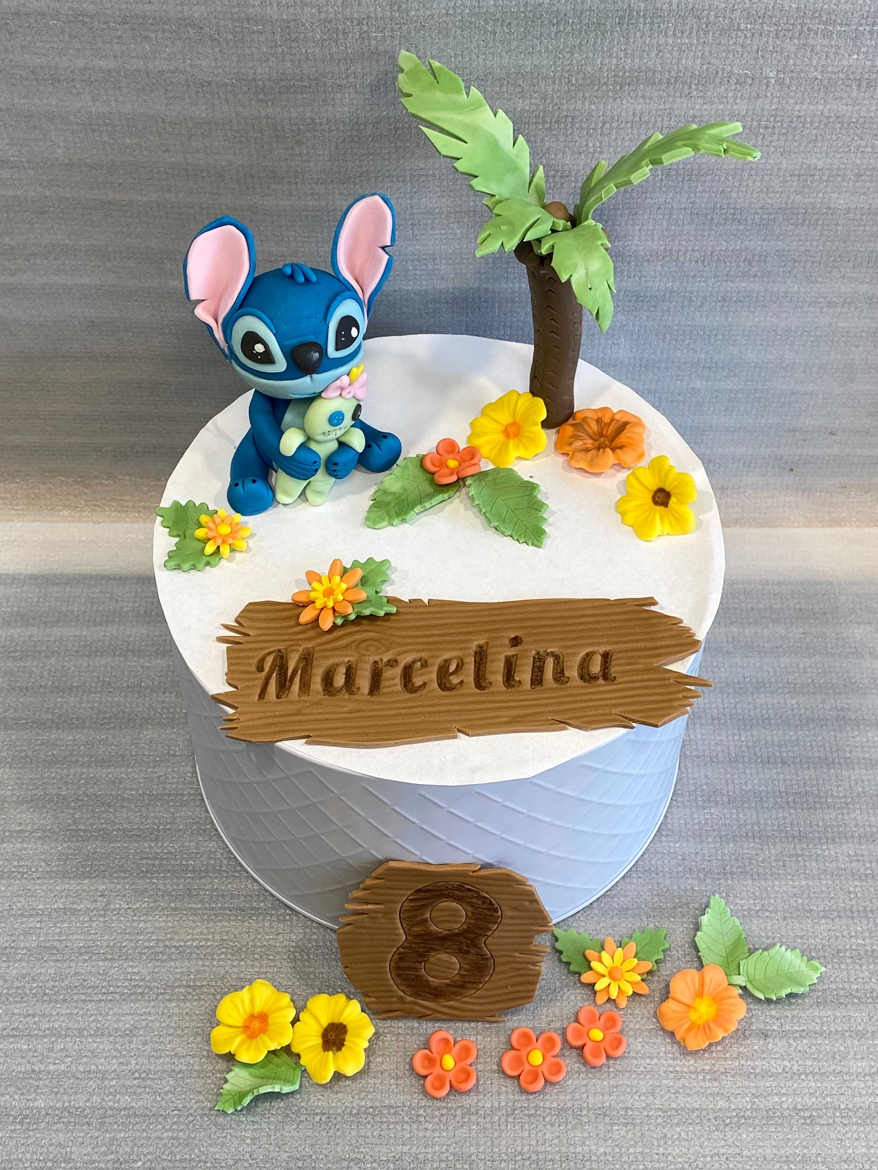 Stitch dekoracja z masy cukrowej