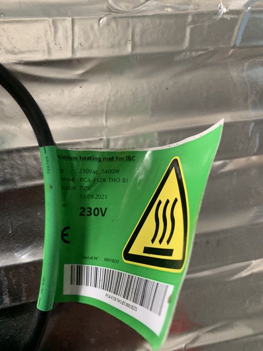 Mata grzewcza zbiornika ibc mausera podgrzewacz