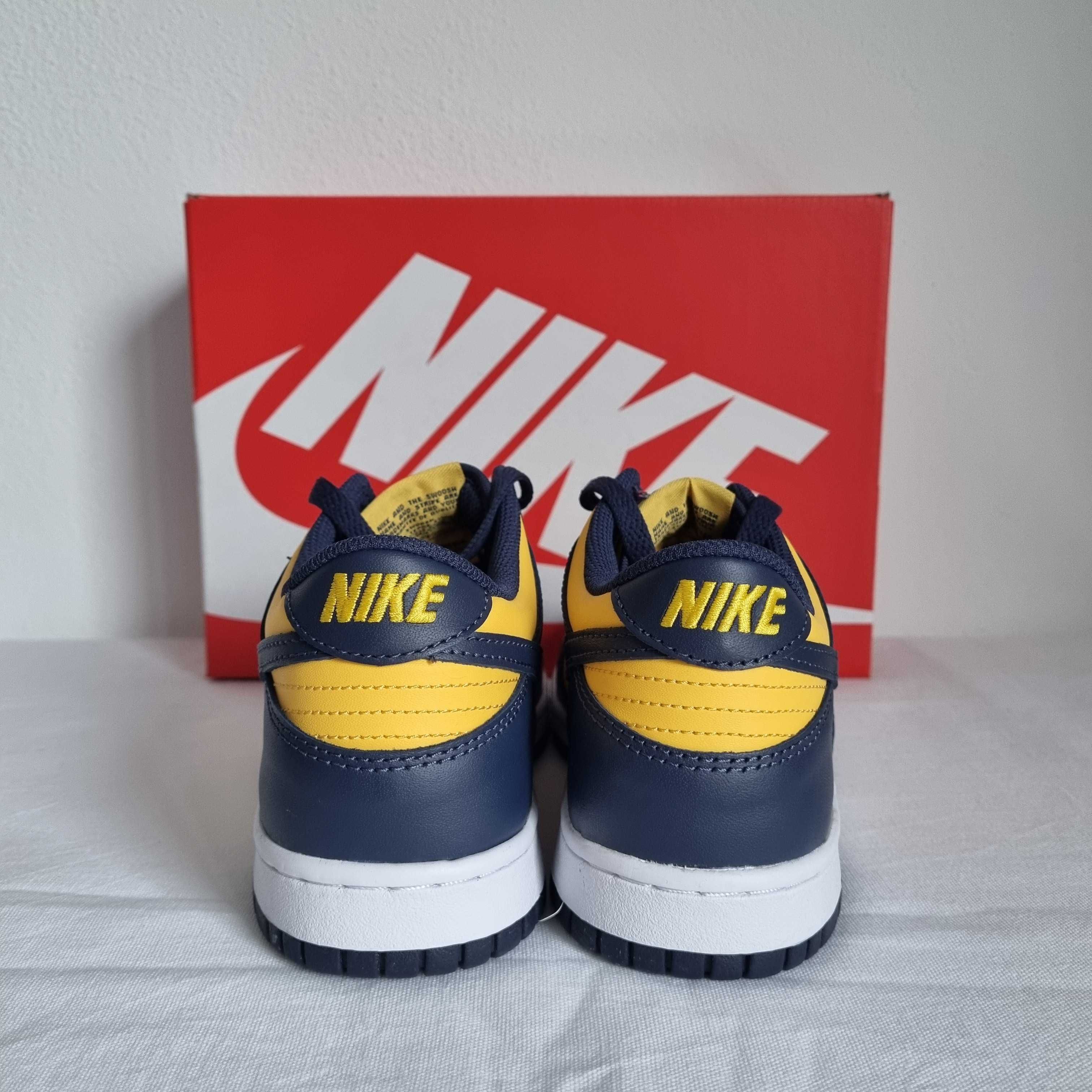 Nike Dunk Low "Michigan" (GS) - Tamanho 38,5