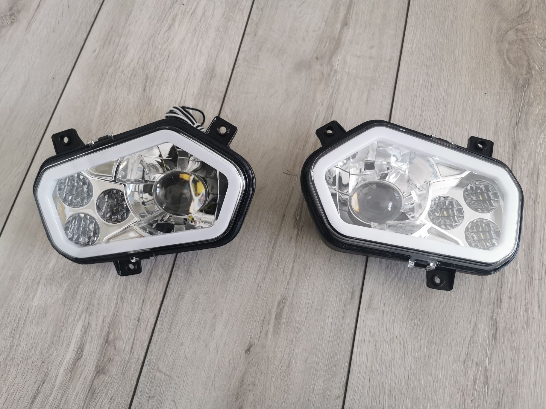 Polaris sportsman scrambler lampy reflektory led ring ringi reflektor