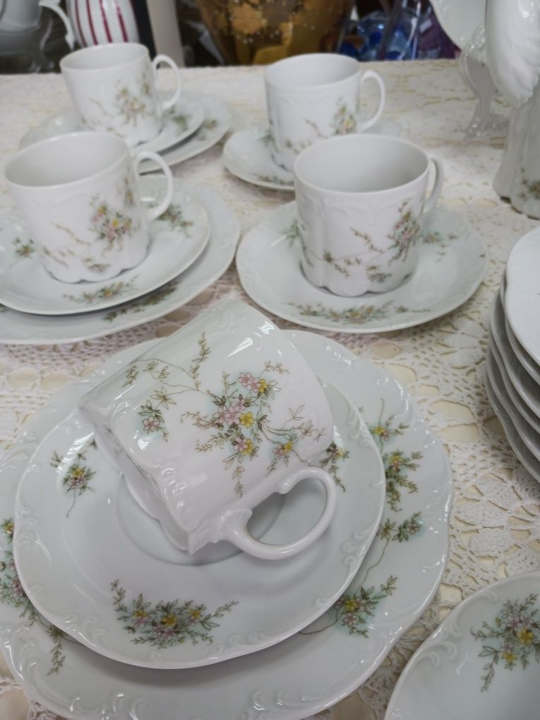 Rosenthal Monbijou 12 osob serwis kawowy Grune Ranke