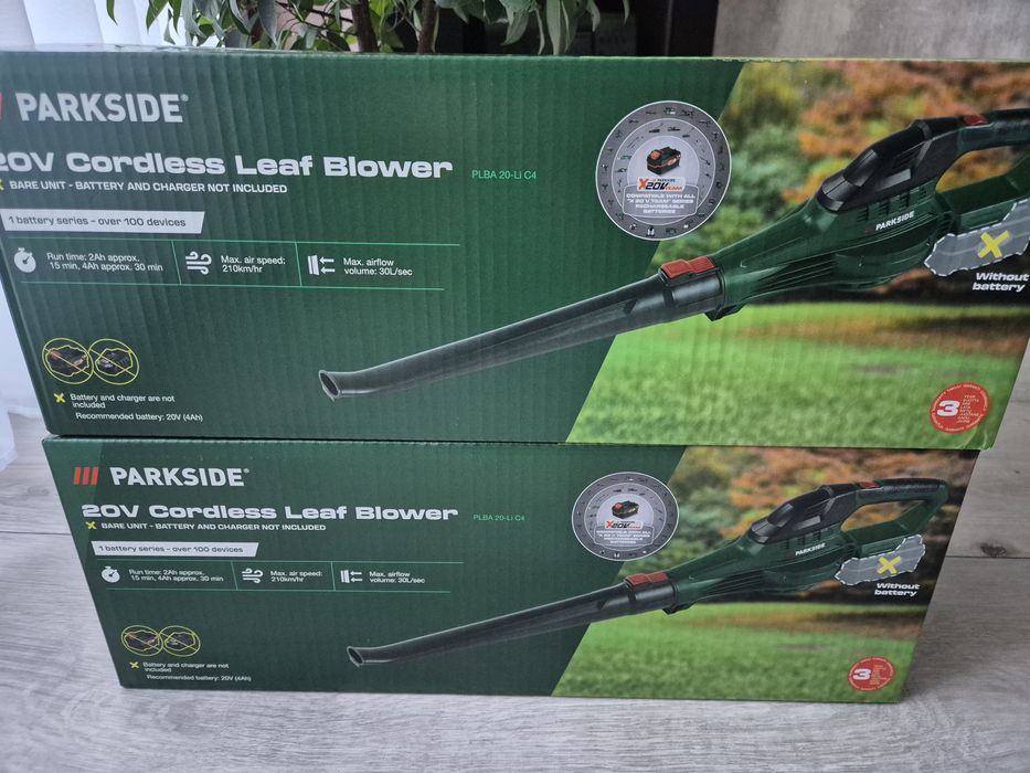 Dmuchawa do liści akumulatorowa parkside, gwarancja nowa