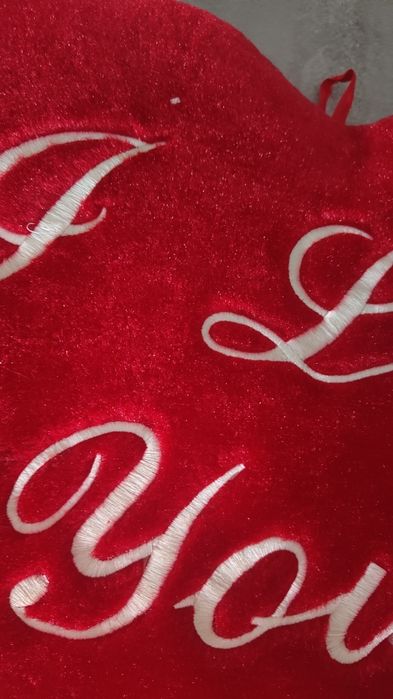 Duża poduszka serce czerwone czerwona