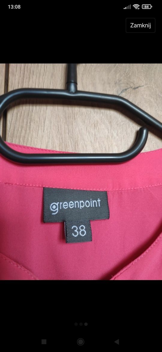 Różowa bluzka z długim rękawem damska greenpoint modna