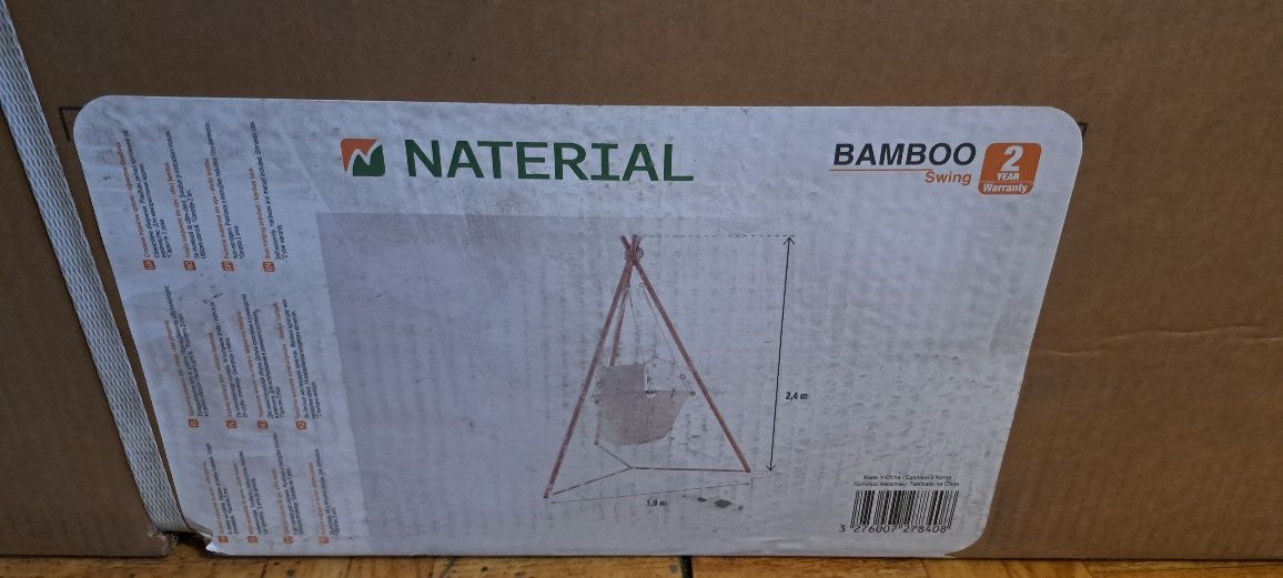 OKAZJA Fotel wiszący bamboo huśtawka NOWY