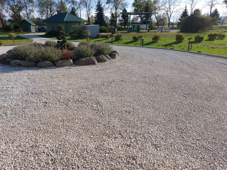 Kruszywo ozdobne grys 8 _16 tłuczeń kliniec kielecki biały