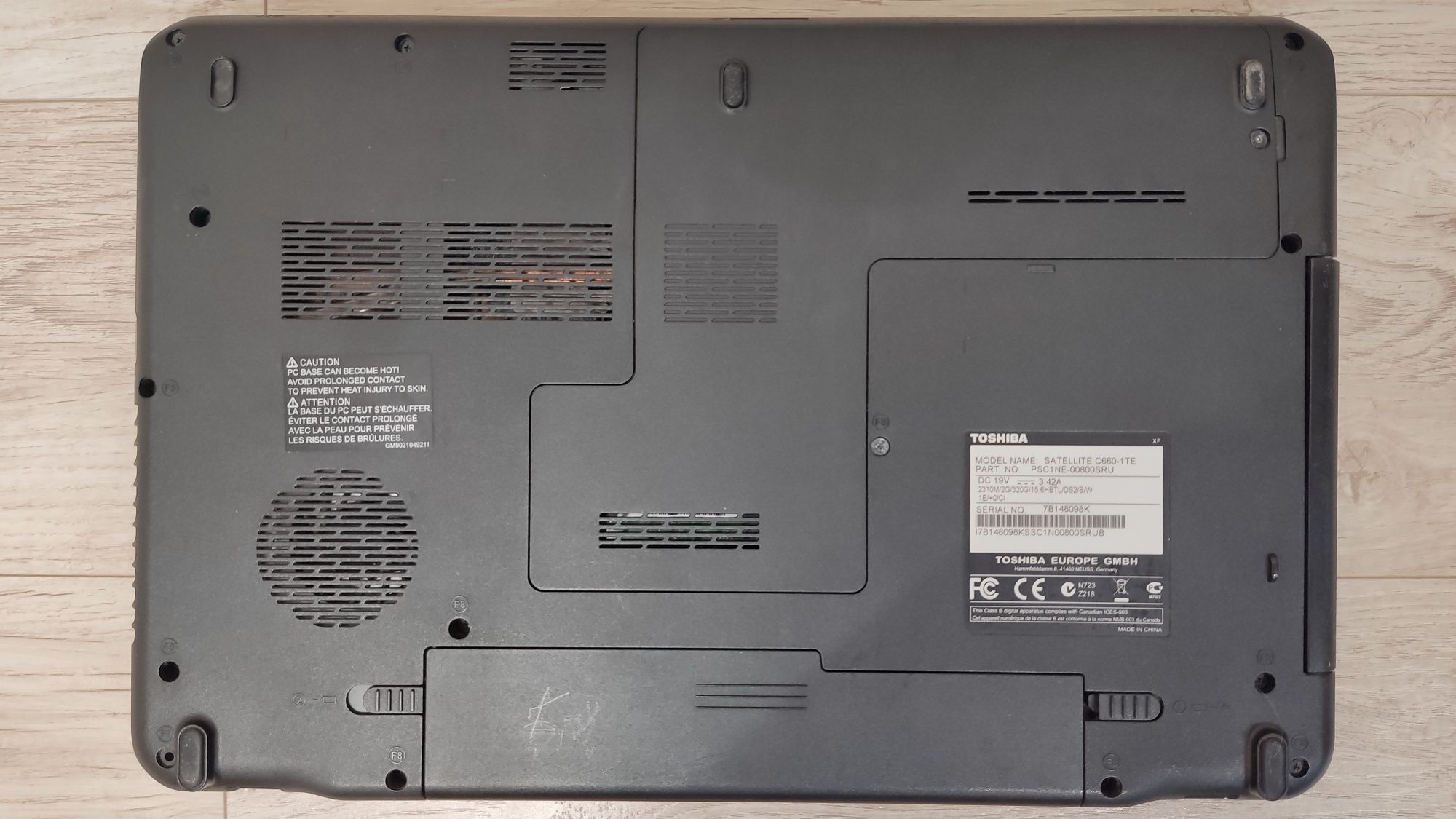 Ноутбук toshiba satellite c660 1te