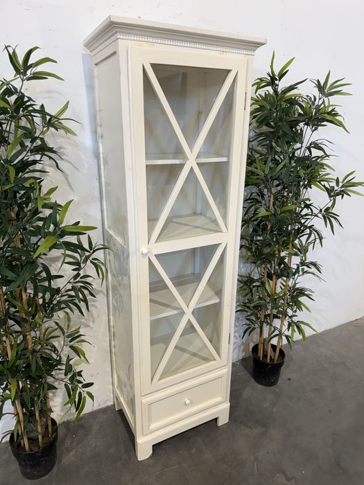 Ładna biała sosnowa witrynka słupek szuflada super stan dowóz wysyłka