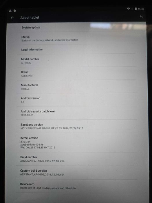 Assistant AP-107G 3G 16GB