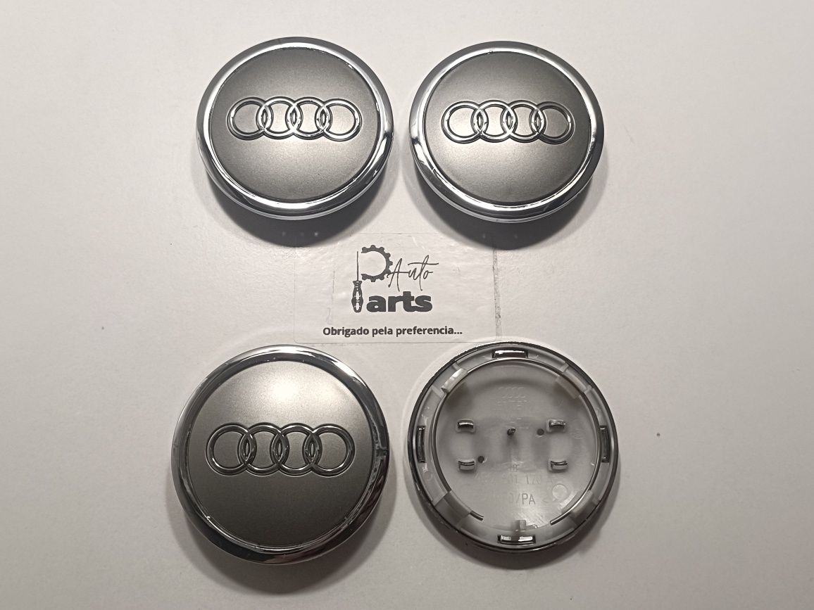 Conjunto 4 centros de Jante Audi 68mm Cinzento