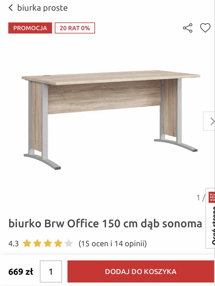 Meble do biura-biurko 230-regał 250 -kontenerek-120zl